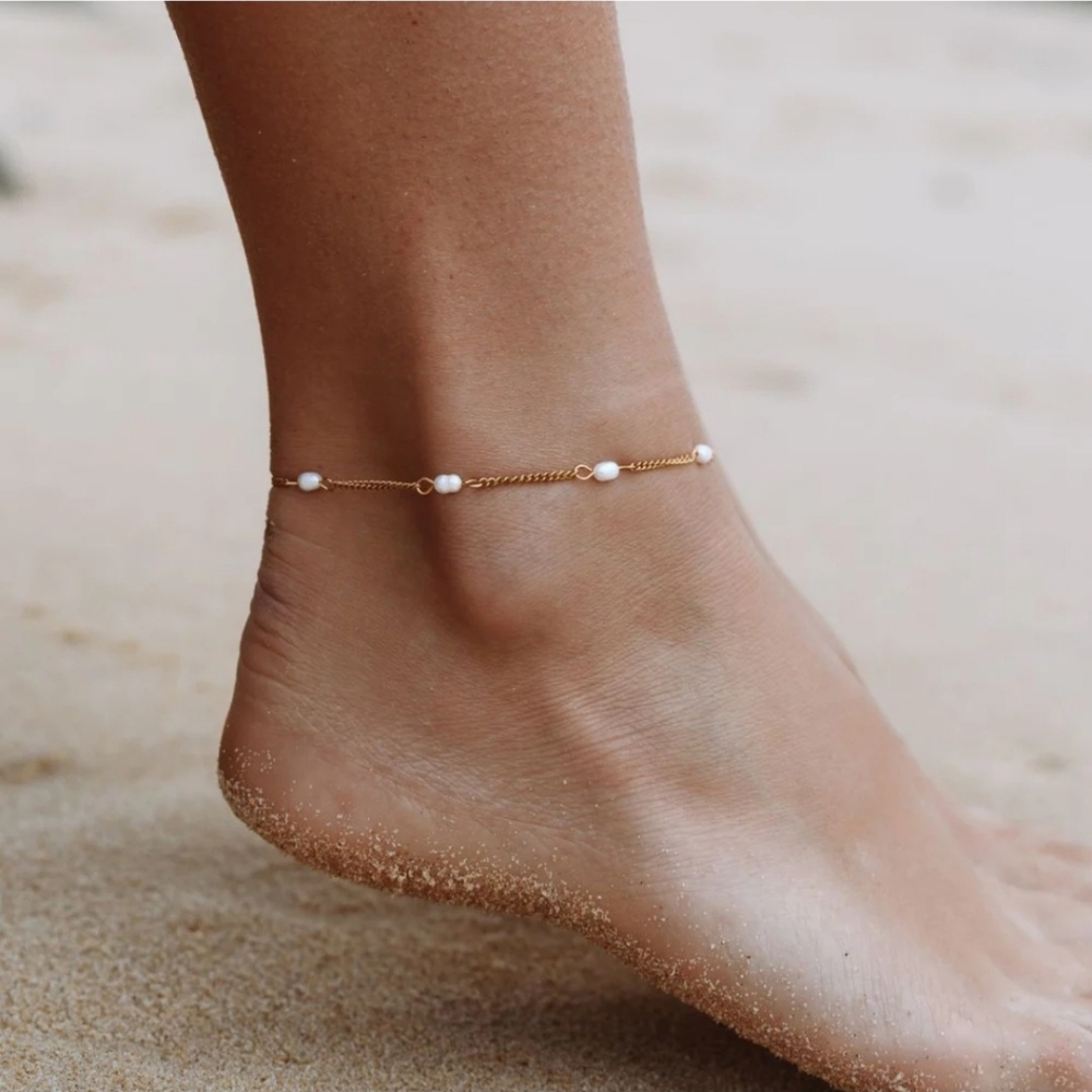 #2 Atolea Freshwater Pearls Waterproof Hypoallergenic ANKLET